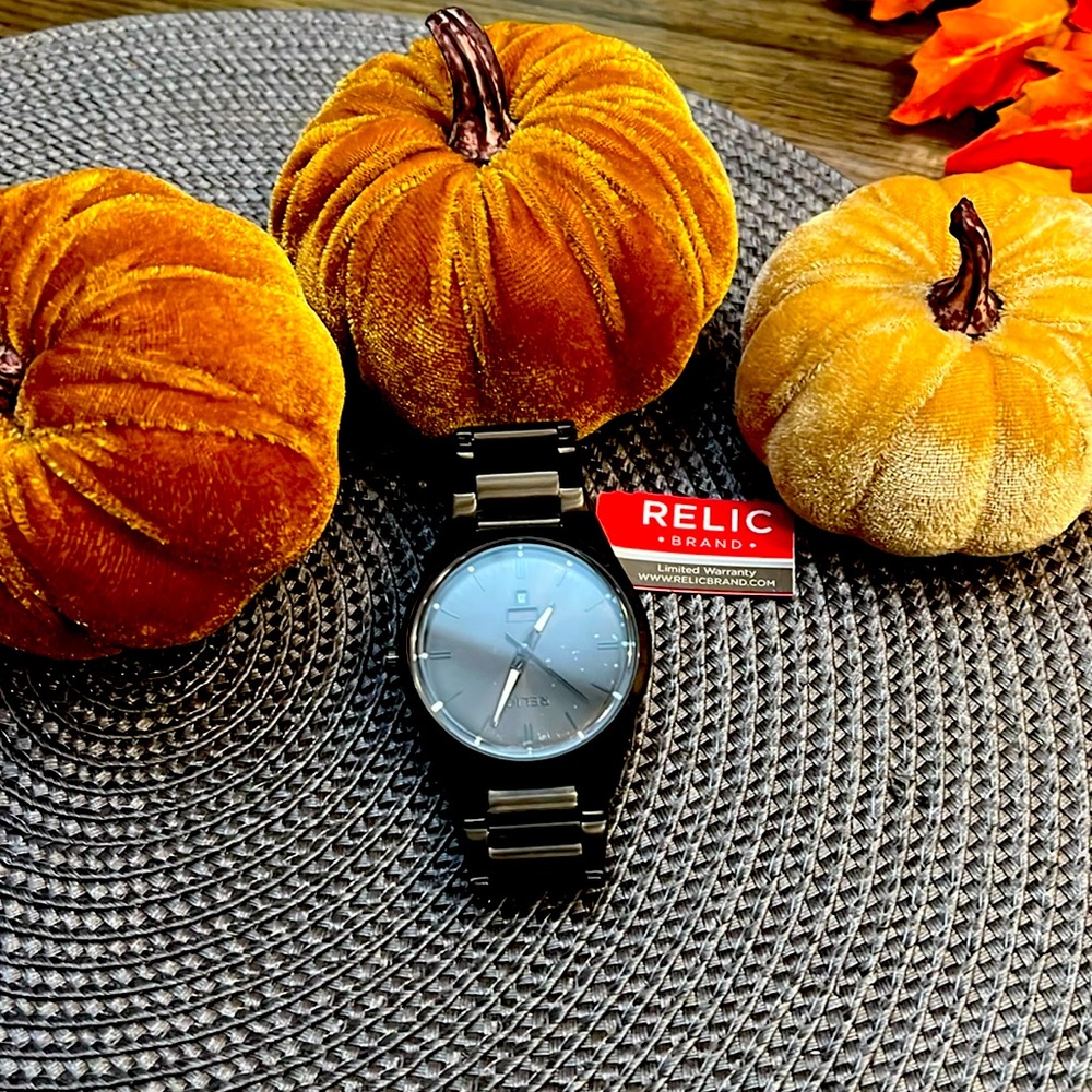 MENS RELIC FOSSIL SHELDON QUARTZ WATCH (NEW)